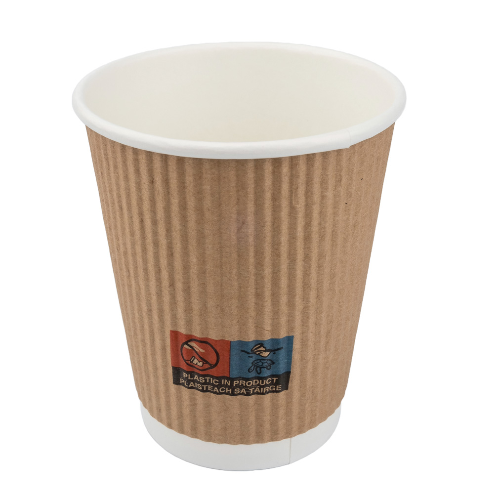 Ripple Wall Cups – Brown (500 units)