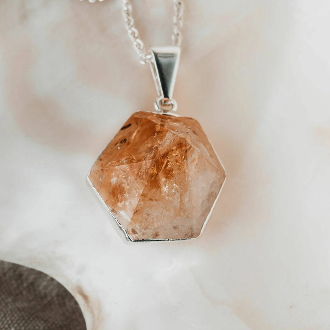 Citrine Point Pendant 