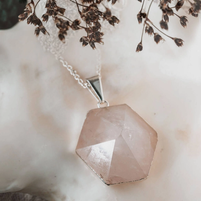 Rose Quartz Point Pendant 