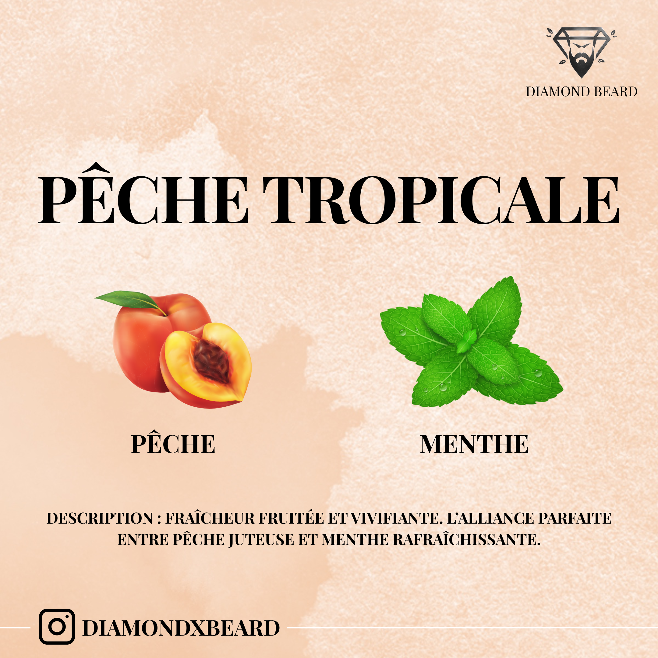 Huile de barbe Pêche Tropical