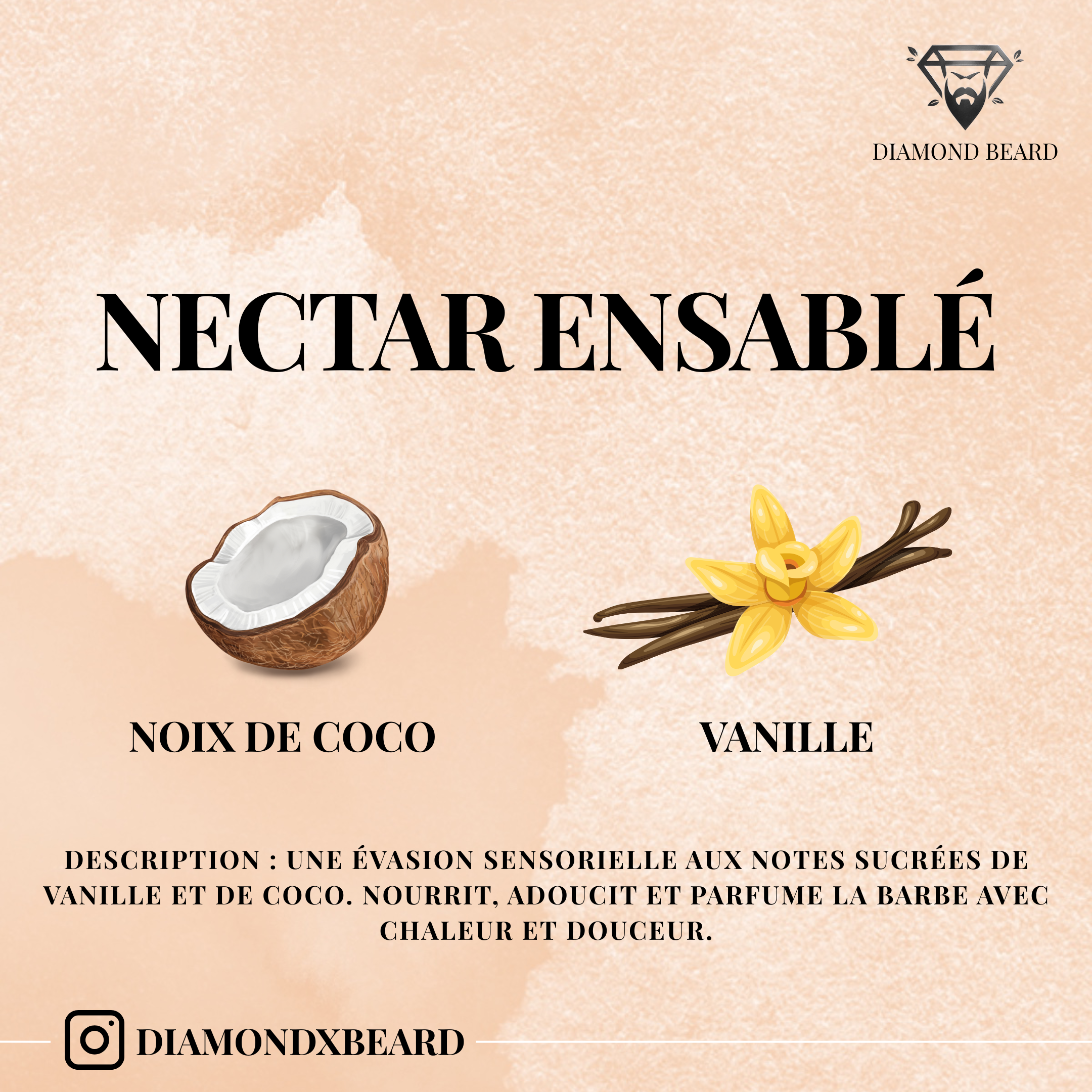 Huile de barbe Nectar ensablé
