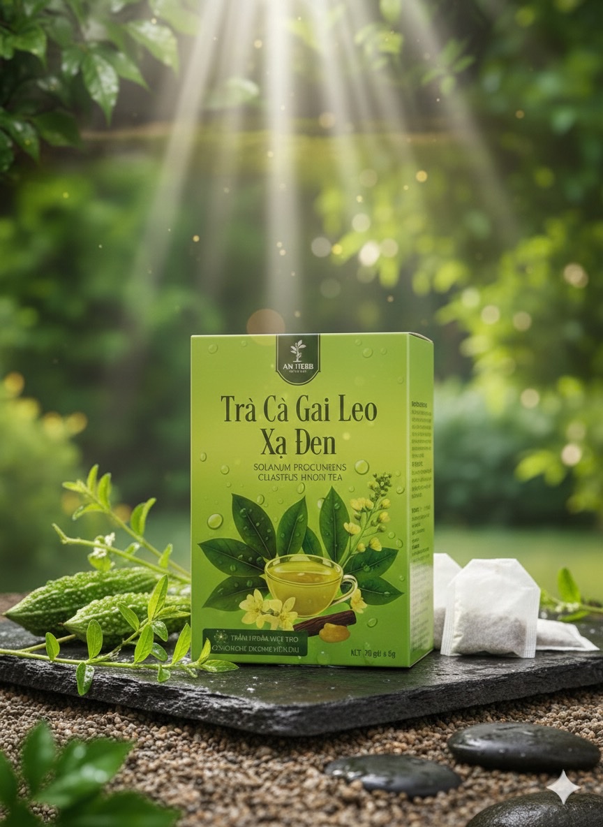 Trà cà gai leo xạ đen