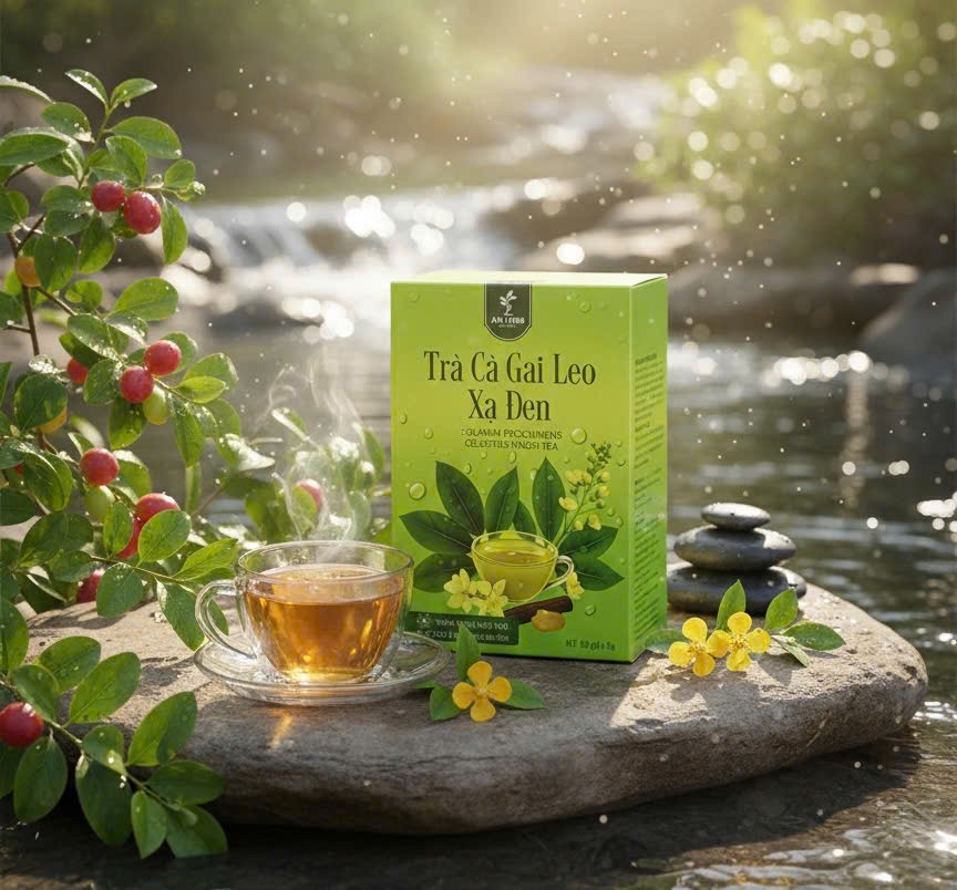 Trà cà gai leo xạ đen