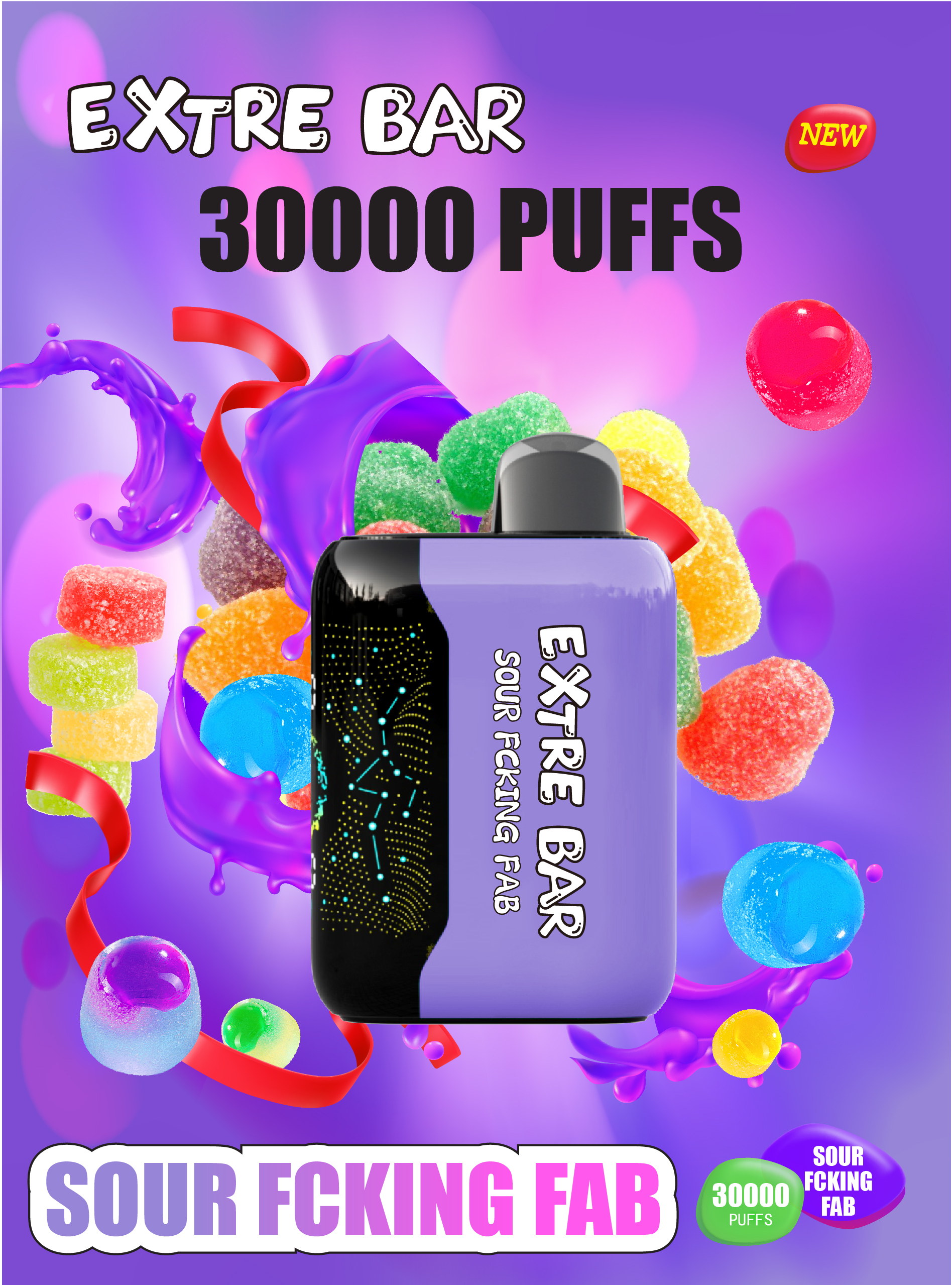 Extre Bar Sour Fcking Fab Vape