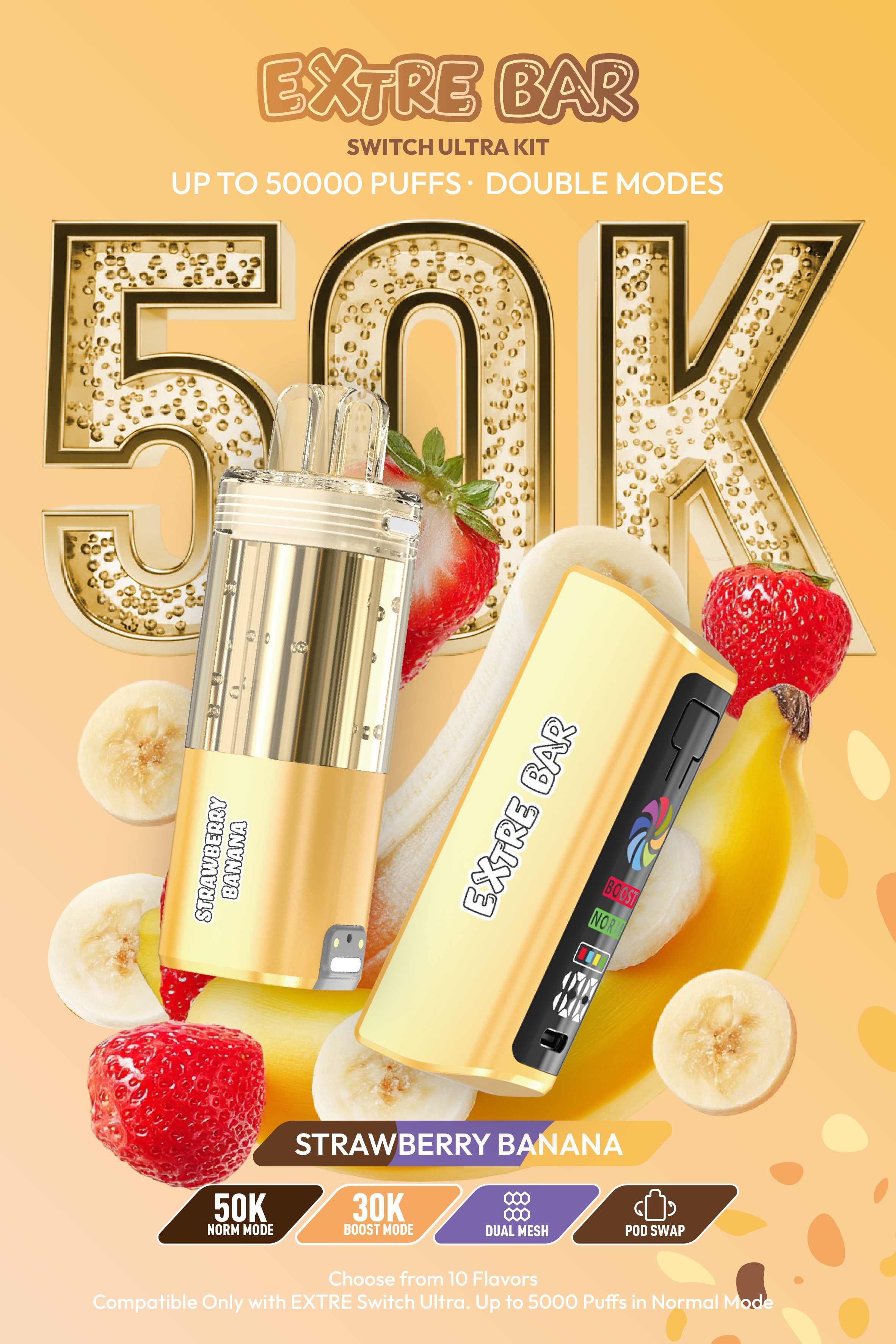 EXTRE BAR Switch Ultra Kit Strawberry Banana