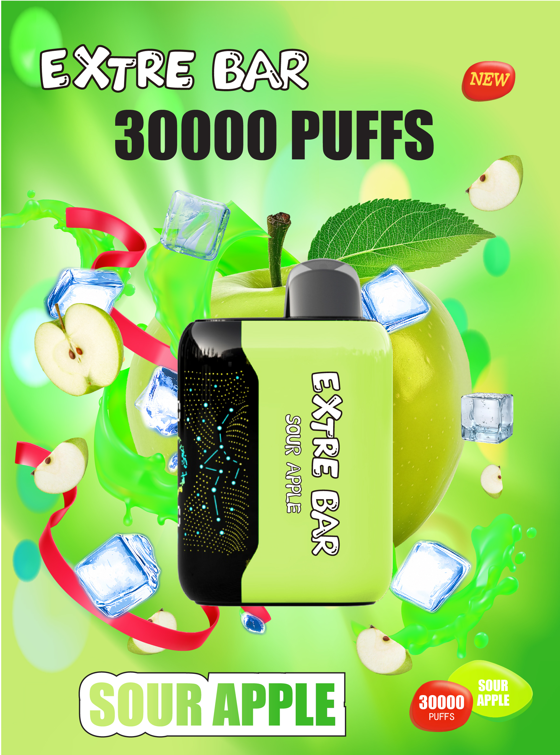 Extre Bar Sour Apple 30000 Puffs