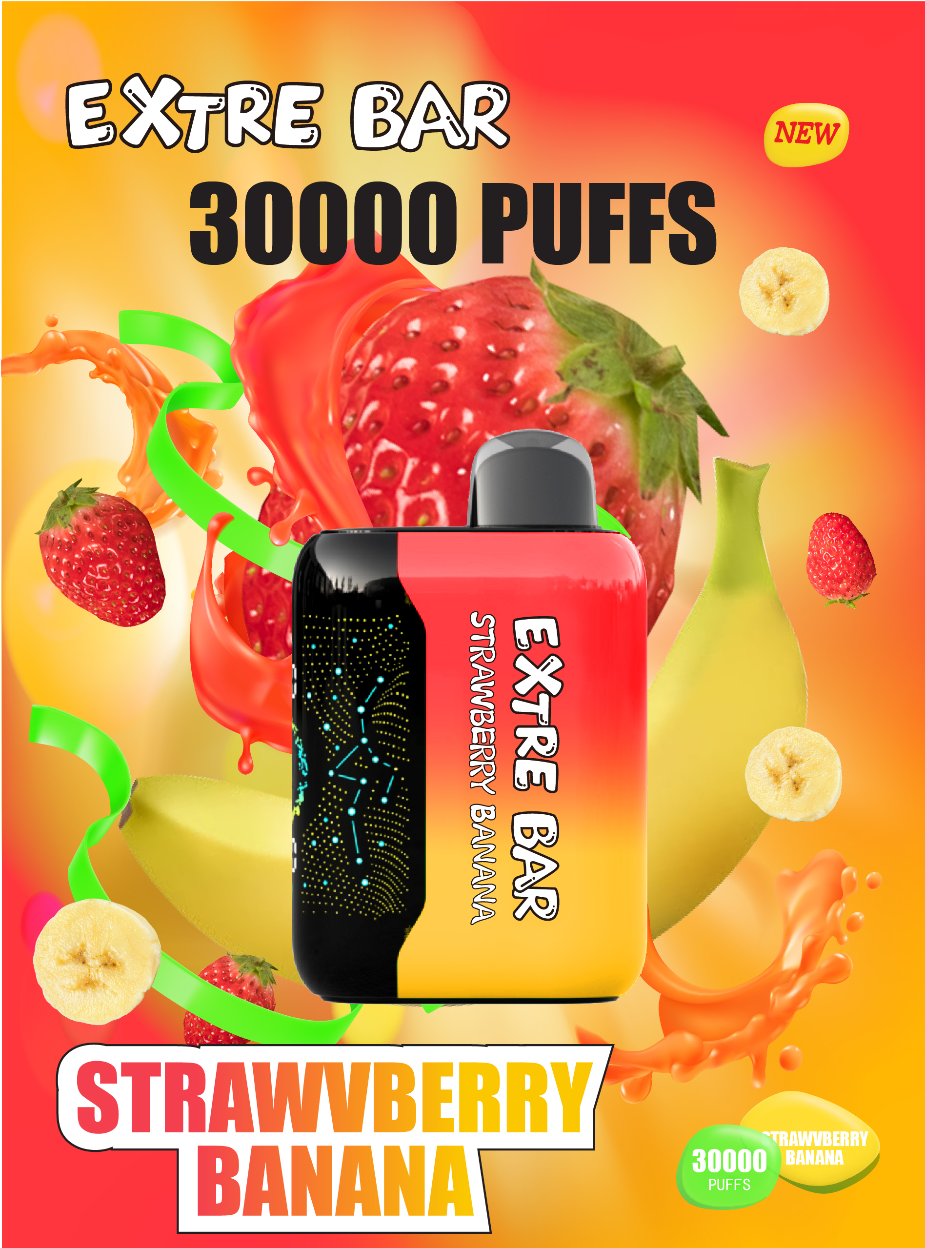 EXTRE BAR Strawberry Banana Disposable Vape