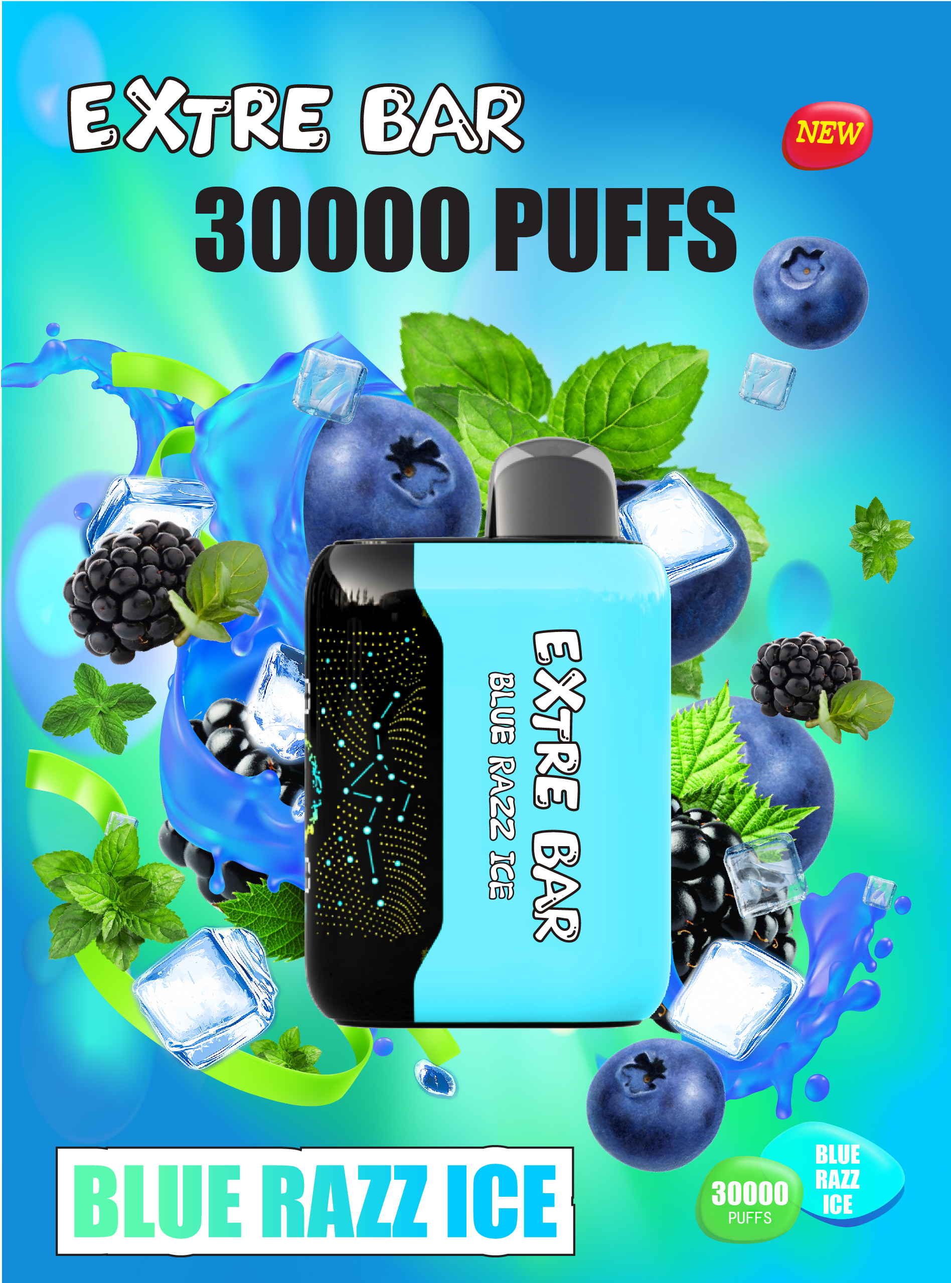 Extre Bar Blue Razz Ice Vape