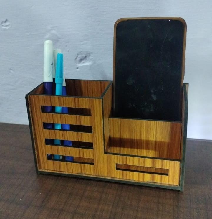 Wooden Desk Organizer Pen stand