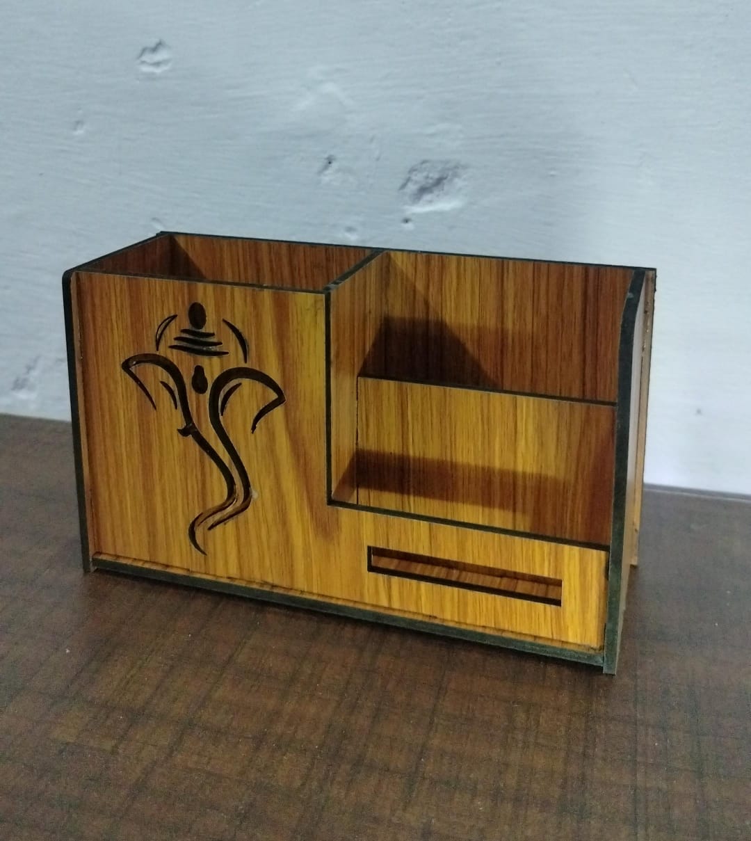 Wooden Desk Organizer Pen stand
