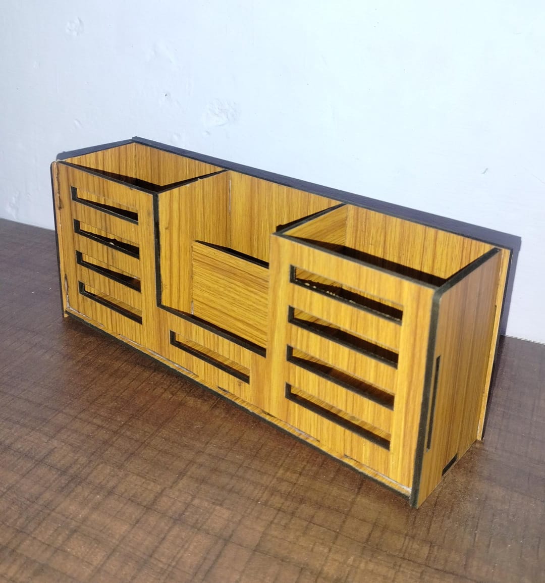 Wooden Desk Organizer, pen stand