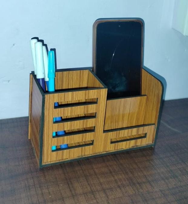 Wooden Desk Organizer Pen stand