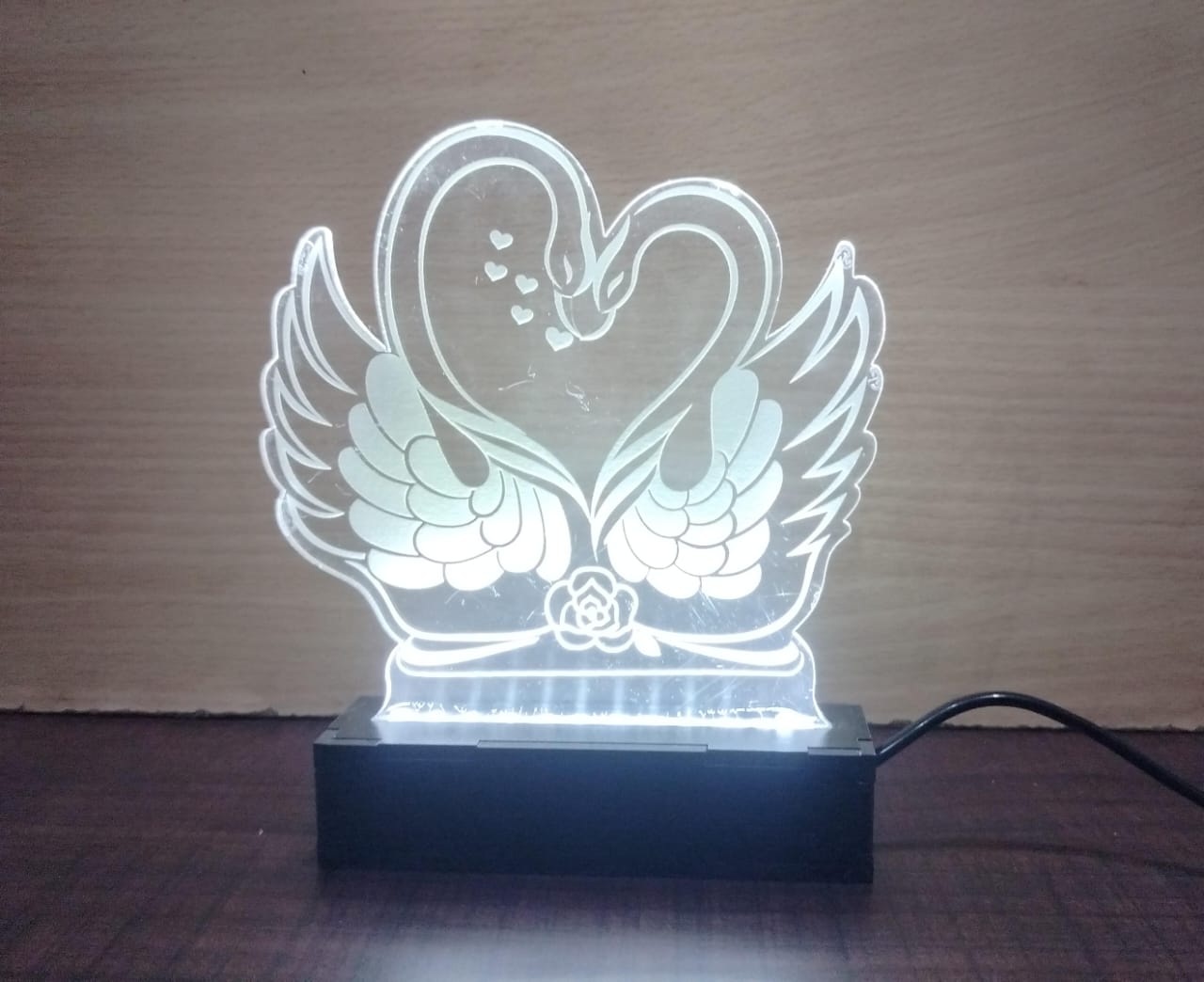 LED Swan Acrylic Night Light
