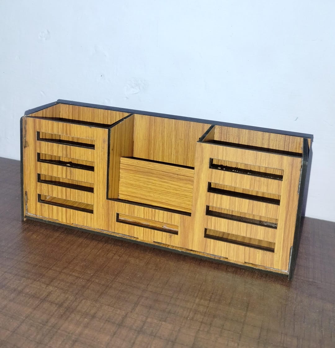 Wooden Desk Organizer, pen stand