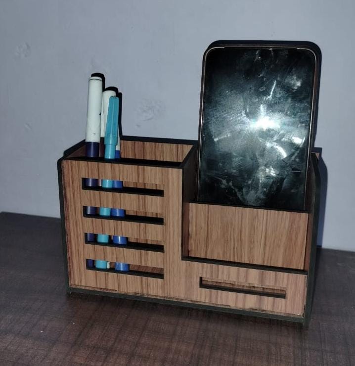 Wooden Desk Organizer Pen stand