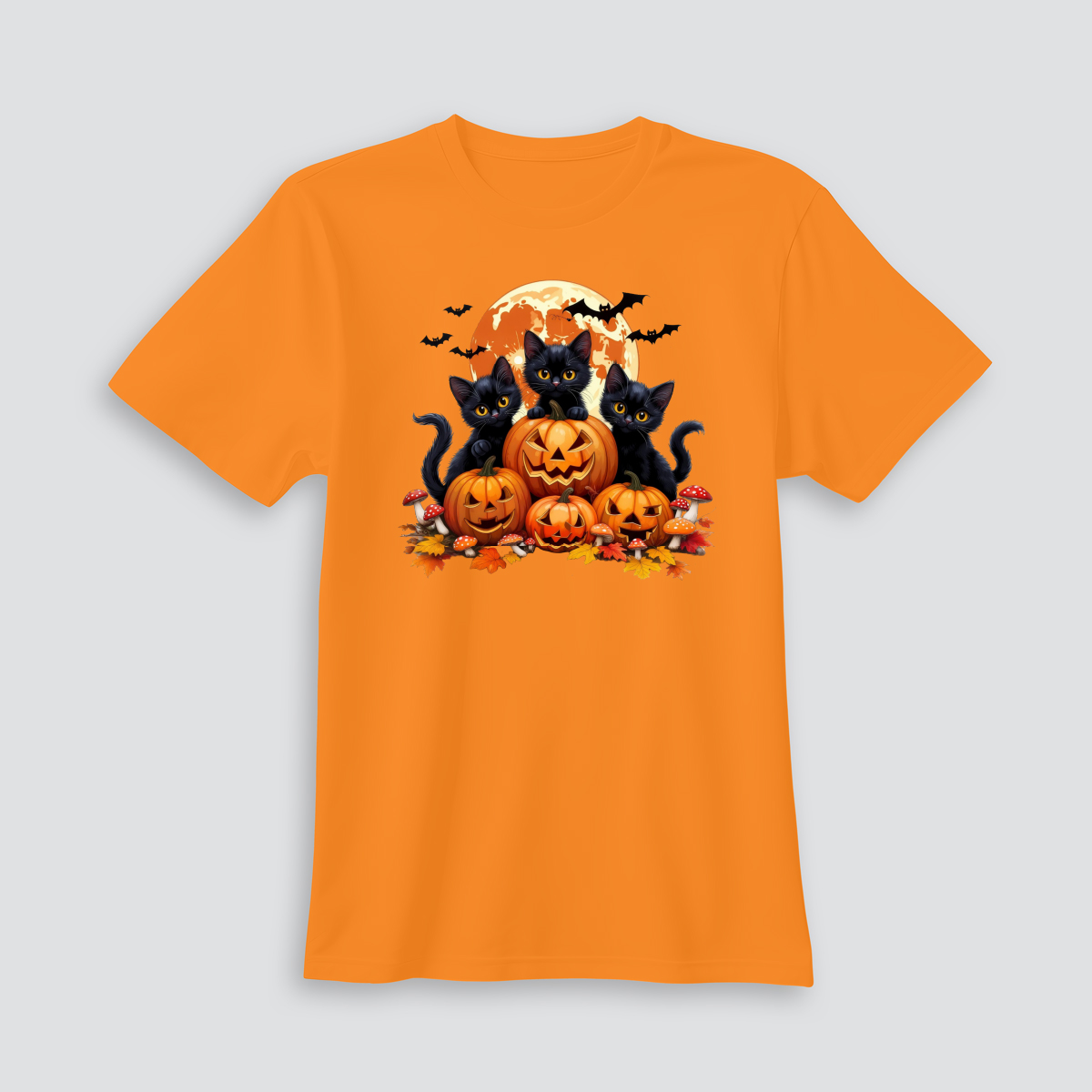Playera de Halloween con gatos negros