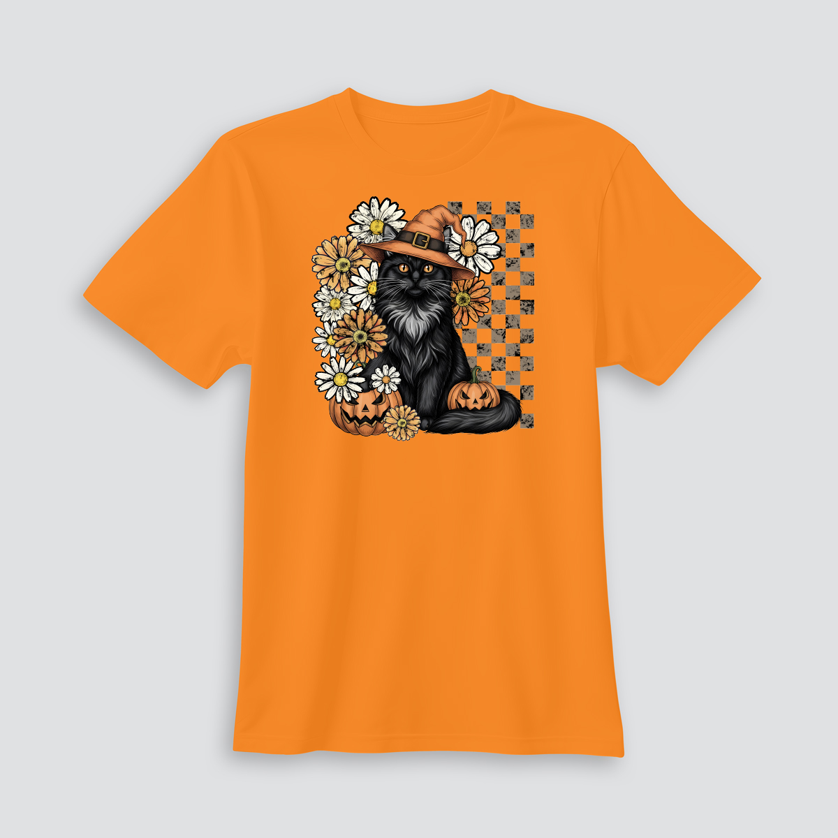 Playera con gato negro de Halloween