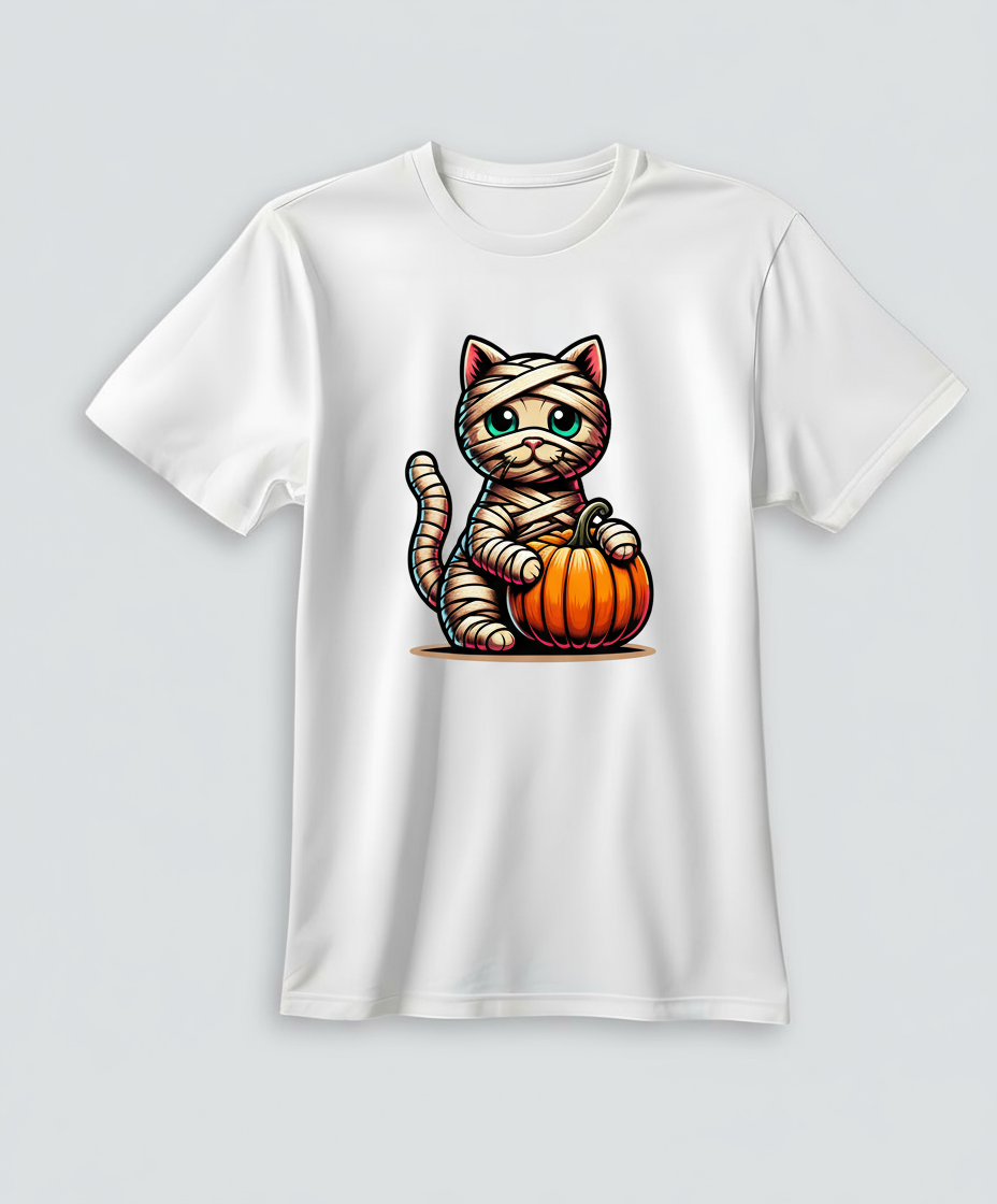 Playera de gato momia