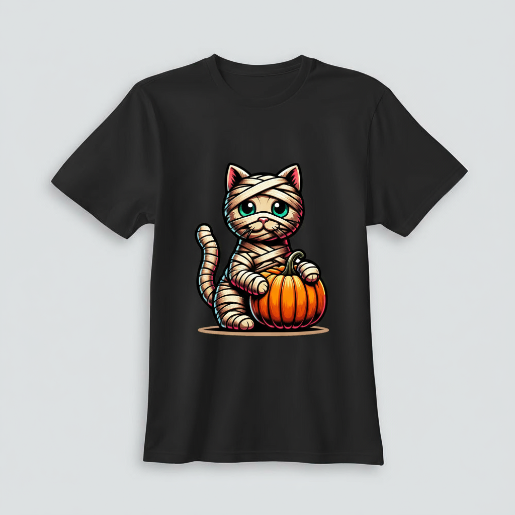 Playera de gato momia