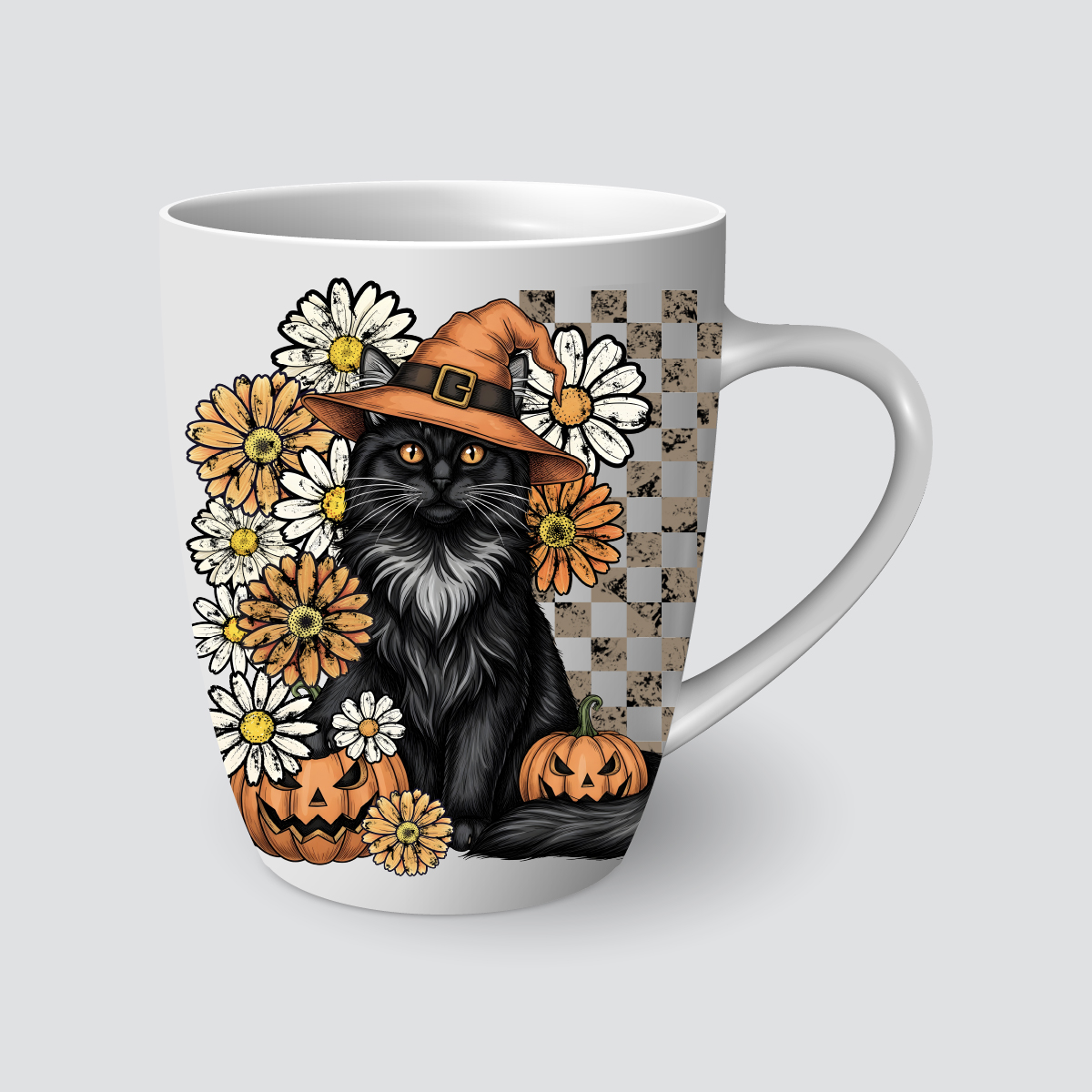 Taza de gato negro de Halloween