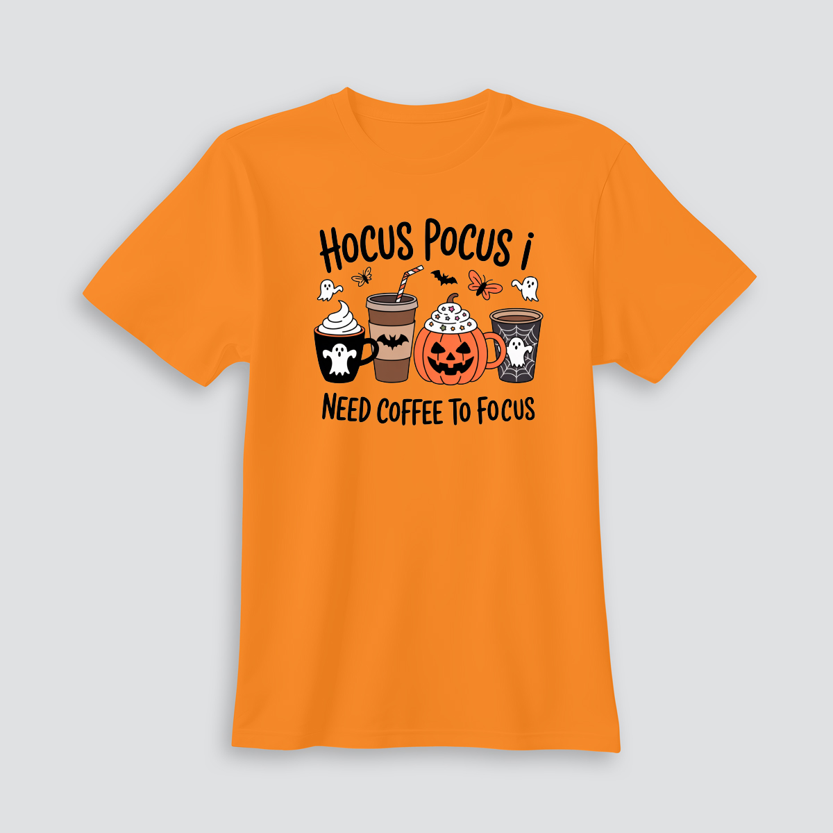 Playera temática de café y Halloween