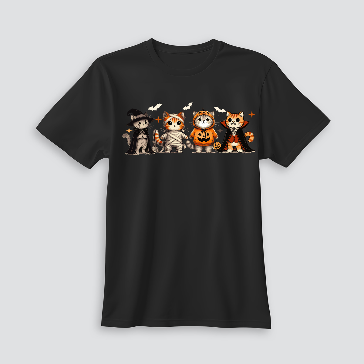 Playera de gatos de Halloween