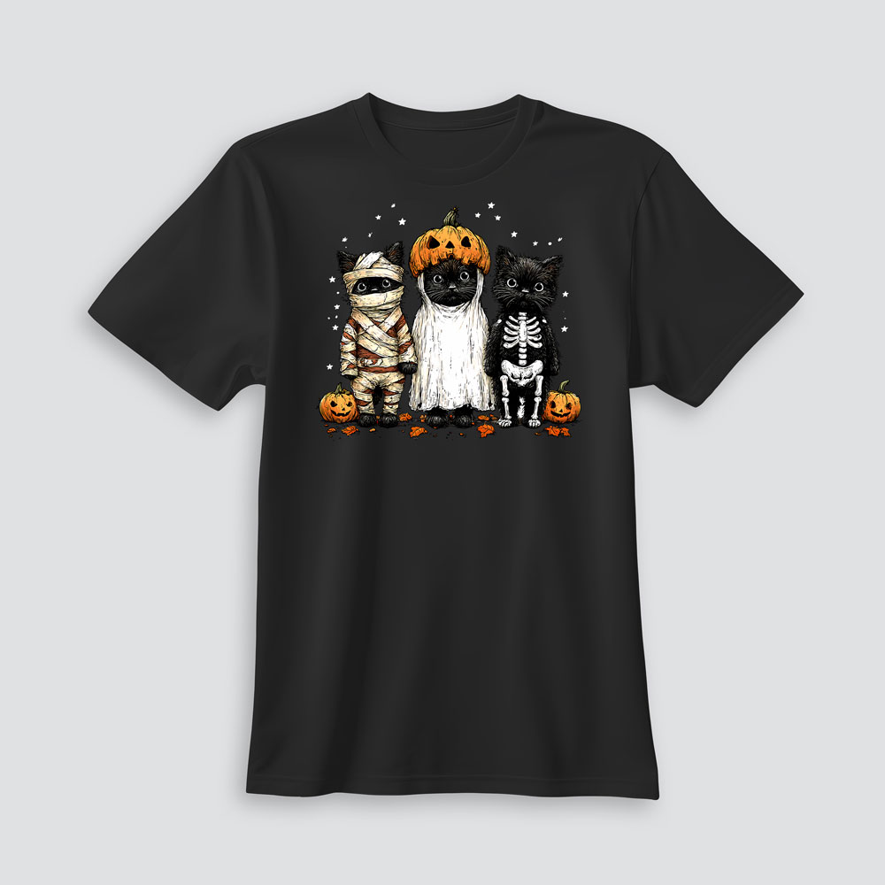 Playera Halloween Gatitos Disfrazados
