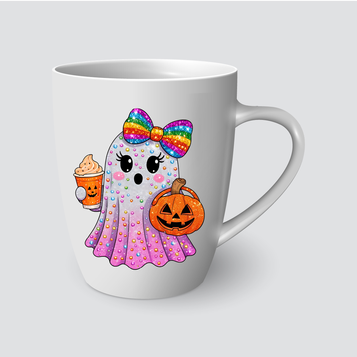 Taza de fantasma arcoíris
