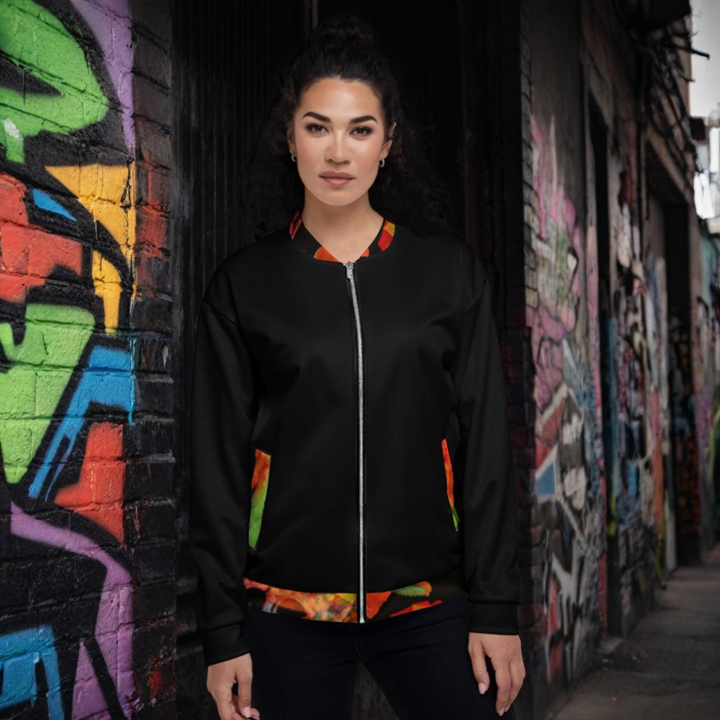 Rose Your Skull Bomber Jacket