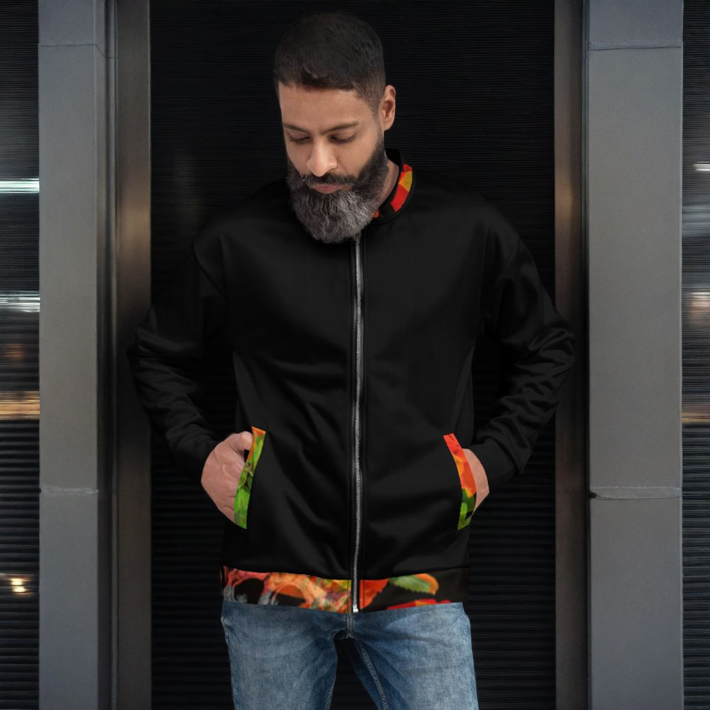 Rose Your Skull Bomber Jacket