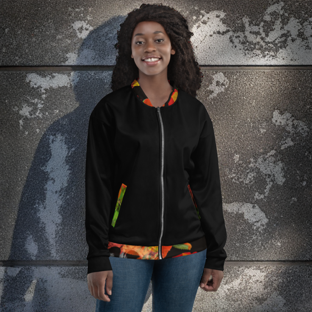 Rose Your Skull Bomber Jacket