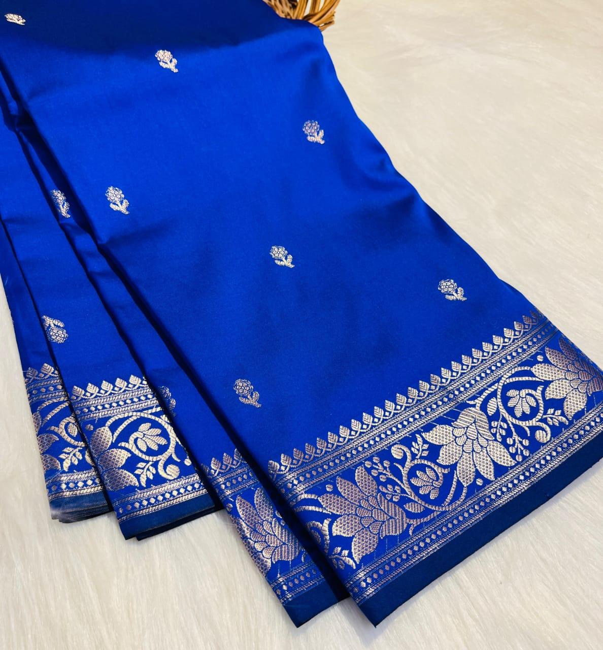 Royal Blue Banarasi Silk Saree