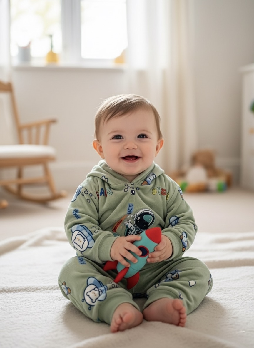 Cozy Astronaut Fleece Winter Set for Babies & Toddlers