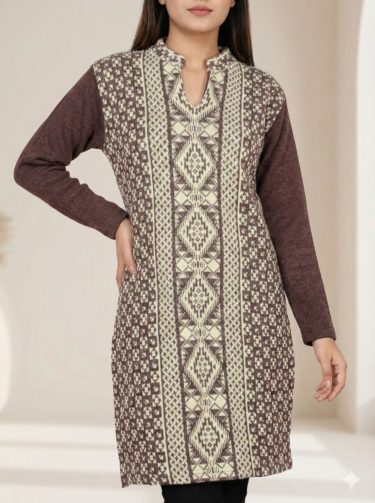 π Heritage Knitwear Collection: Wool Blend Winter Suit