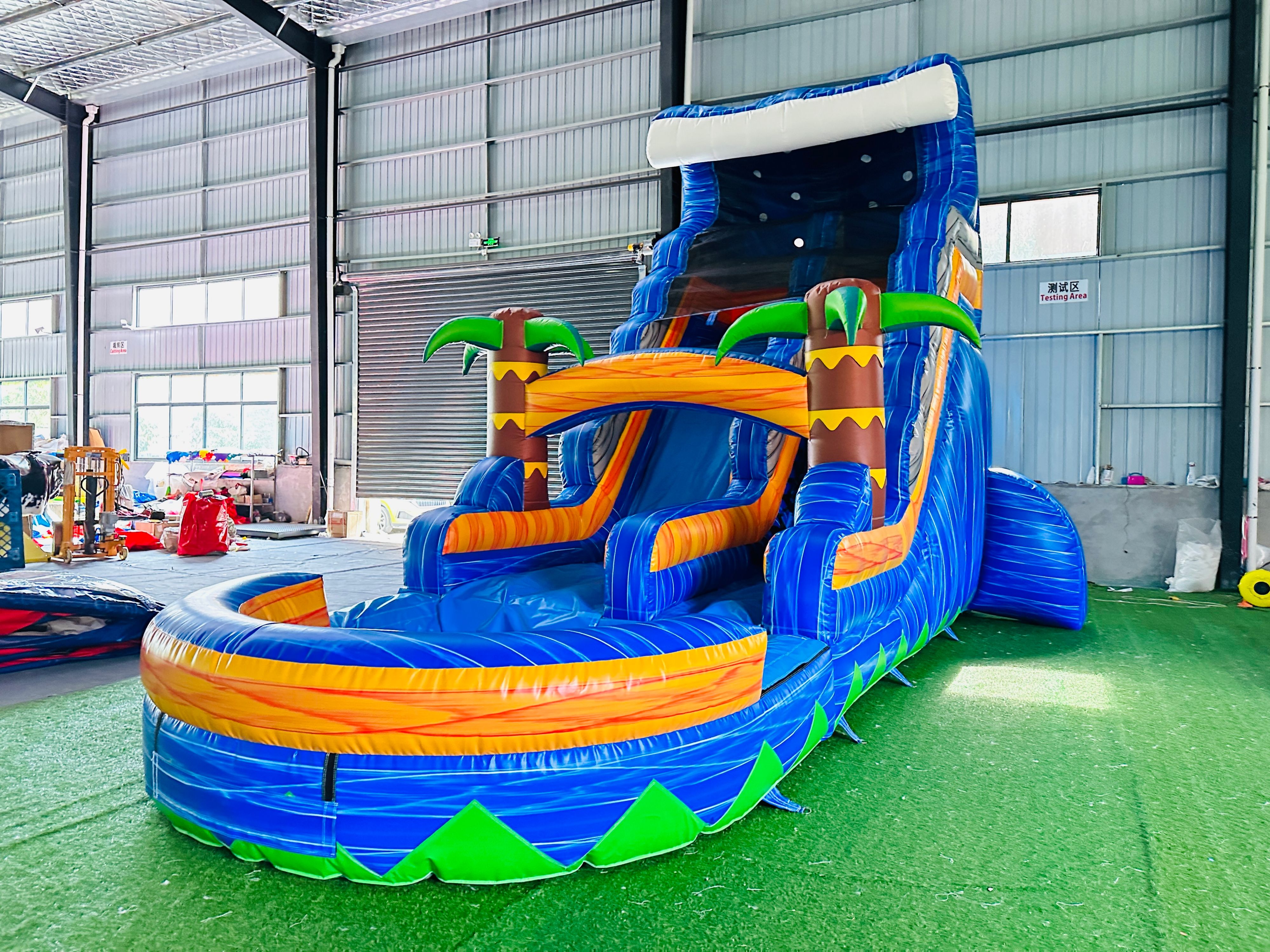 Inflatable Water Slide Tropical-themed