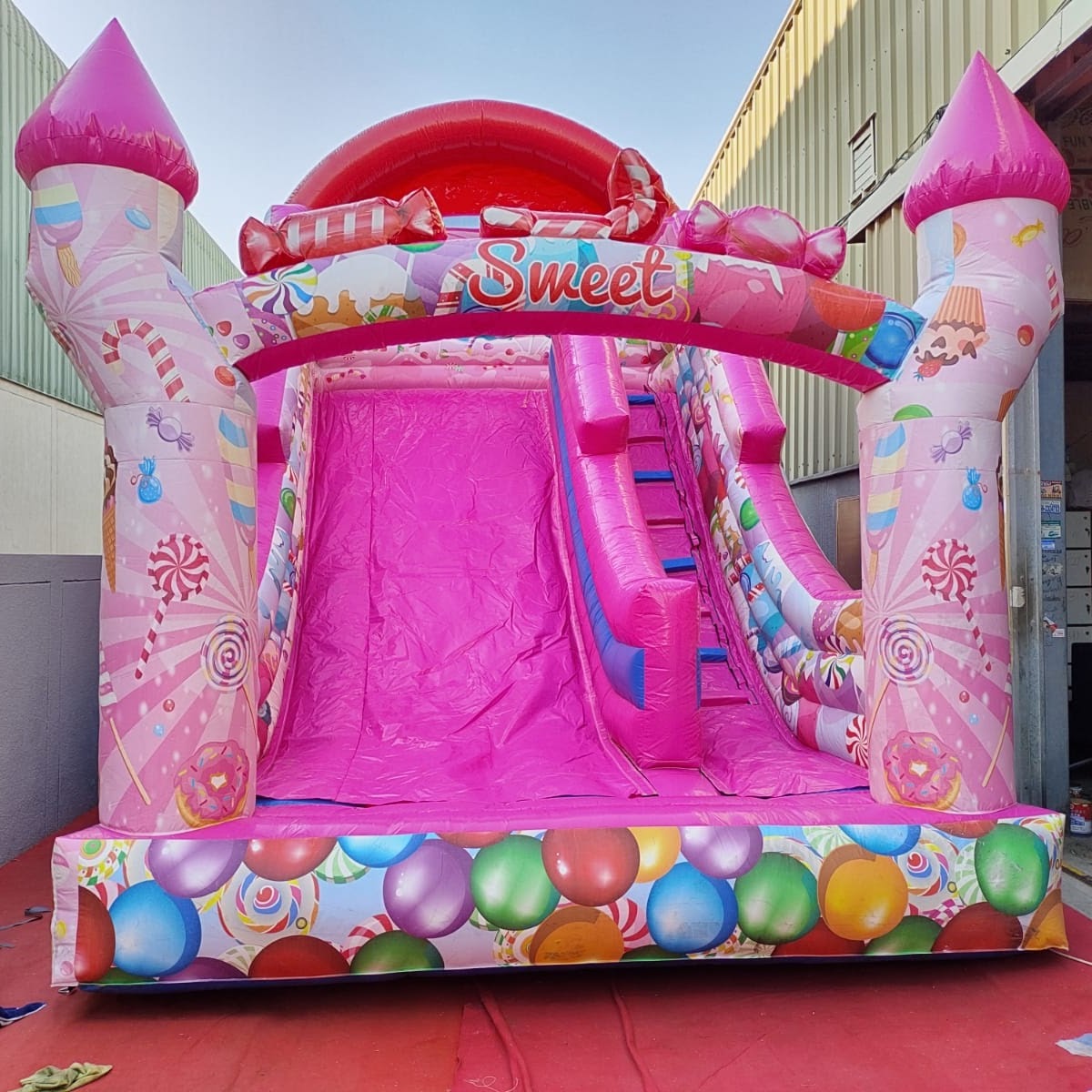 Inflatable Candy-Themed Slide