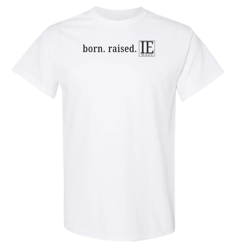 White tee, black letter