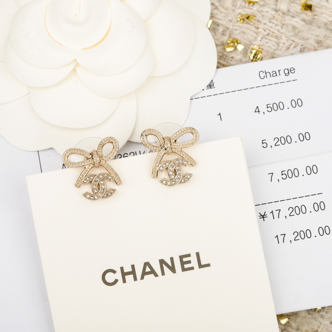 Bowknot Double C Earrings Item No.250516