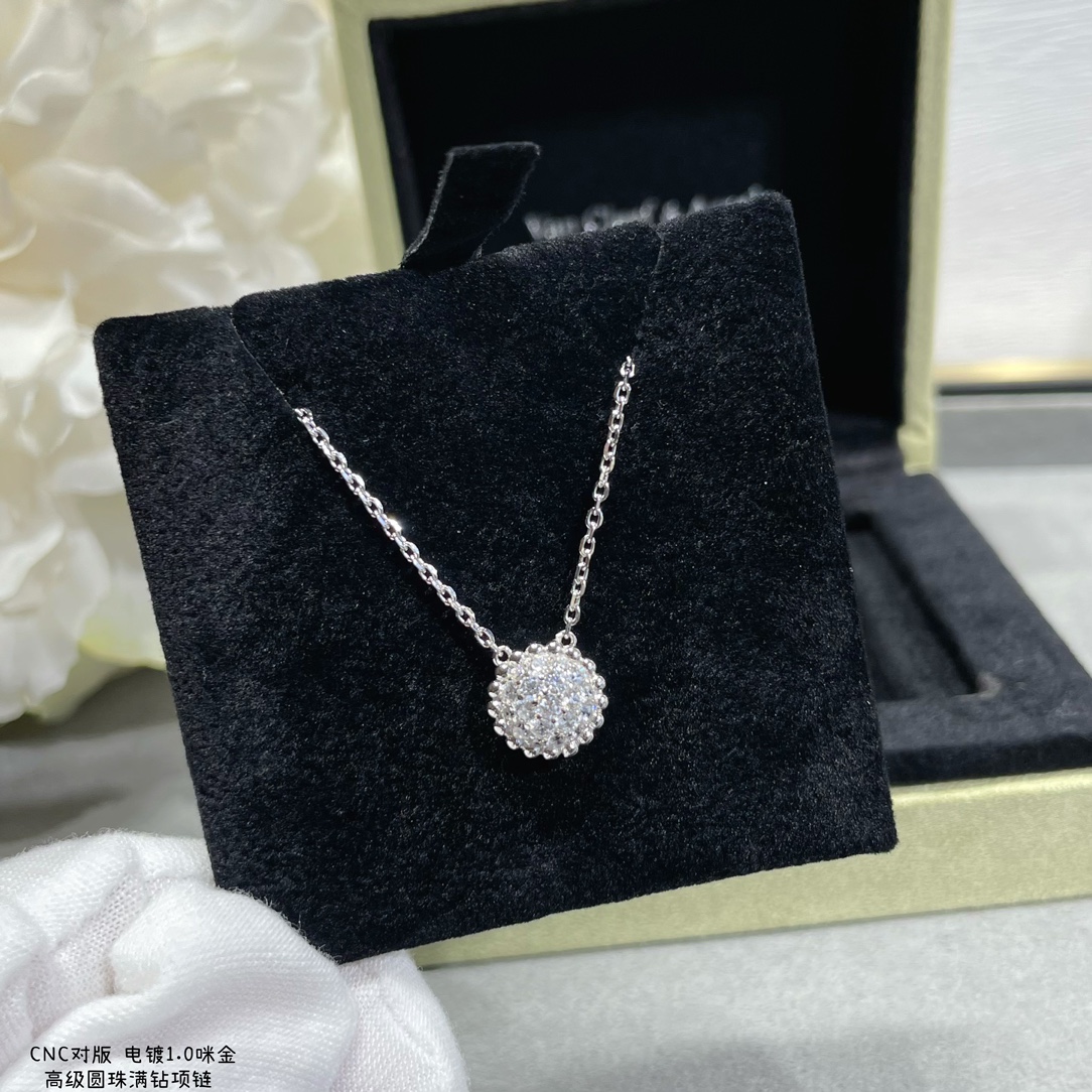 Round Beads Full Diamond Necklace Item No. 46019