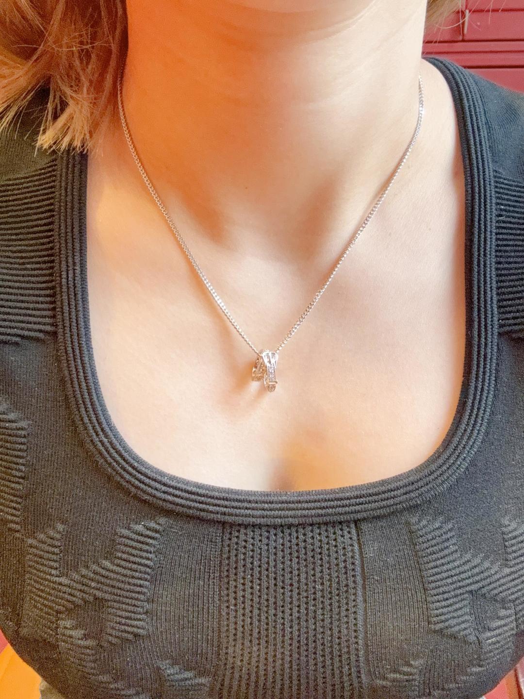 Snake-shaped double-loop necklace Item No.250185