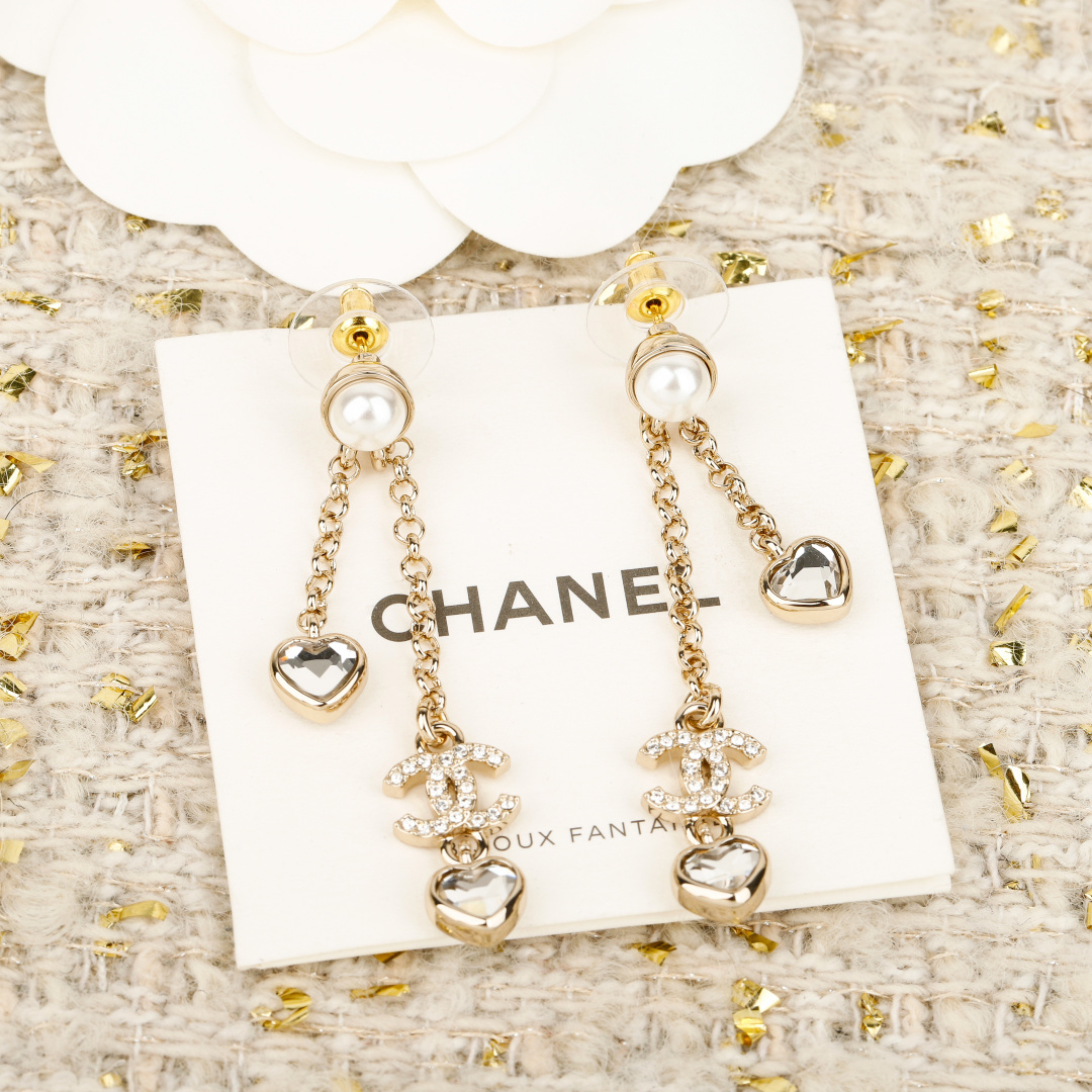 Diamond Double C Tassel Earrings Item No.250424