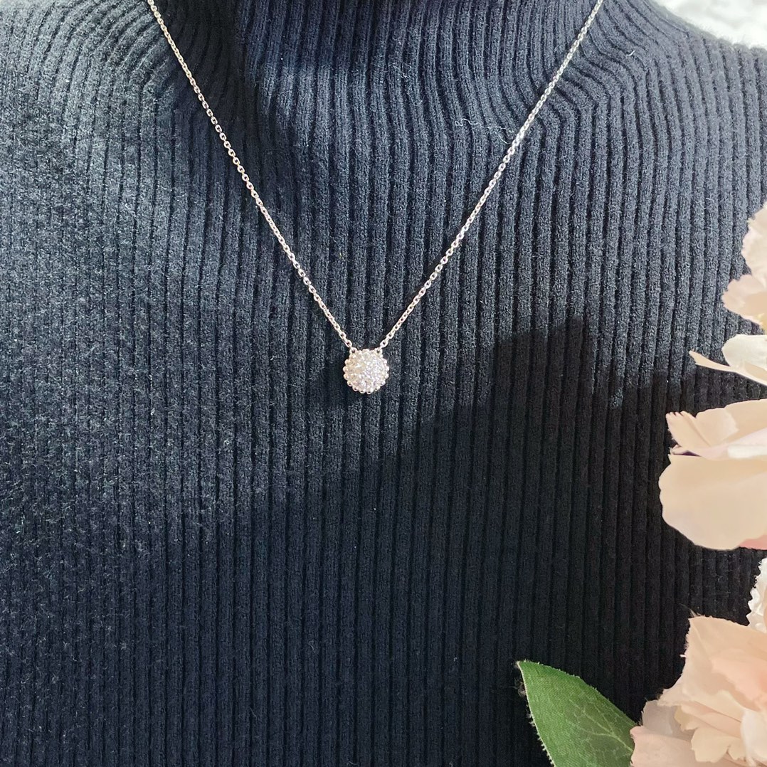 Round Beads Full Diamond Necklace Item No. 46019