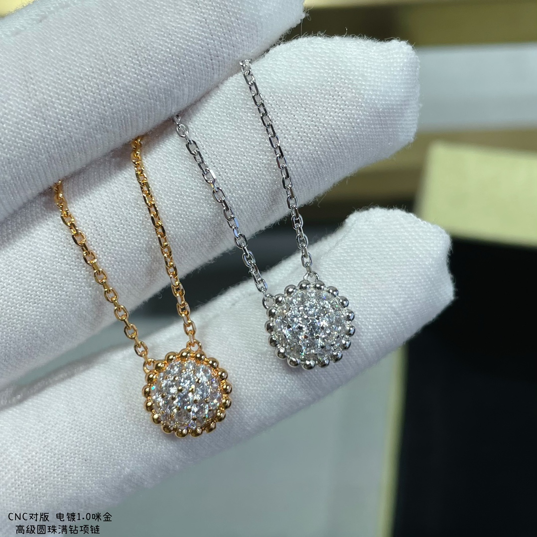 Round Beads Full Diamond Necklace Item No. 46019