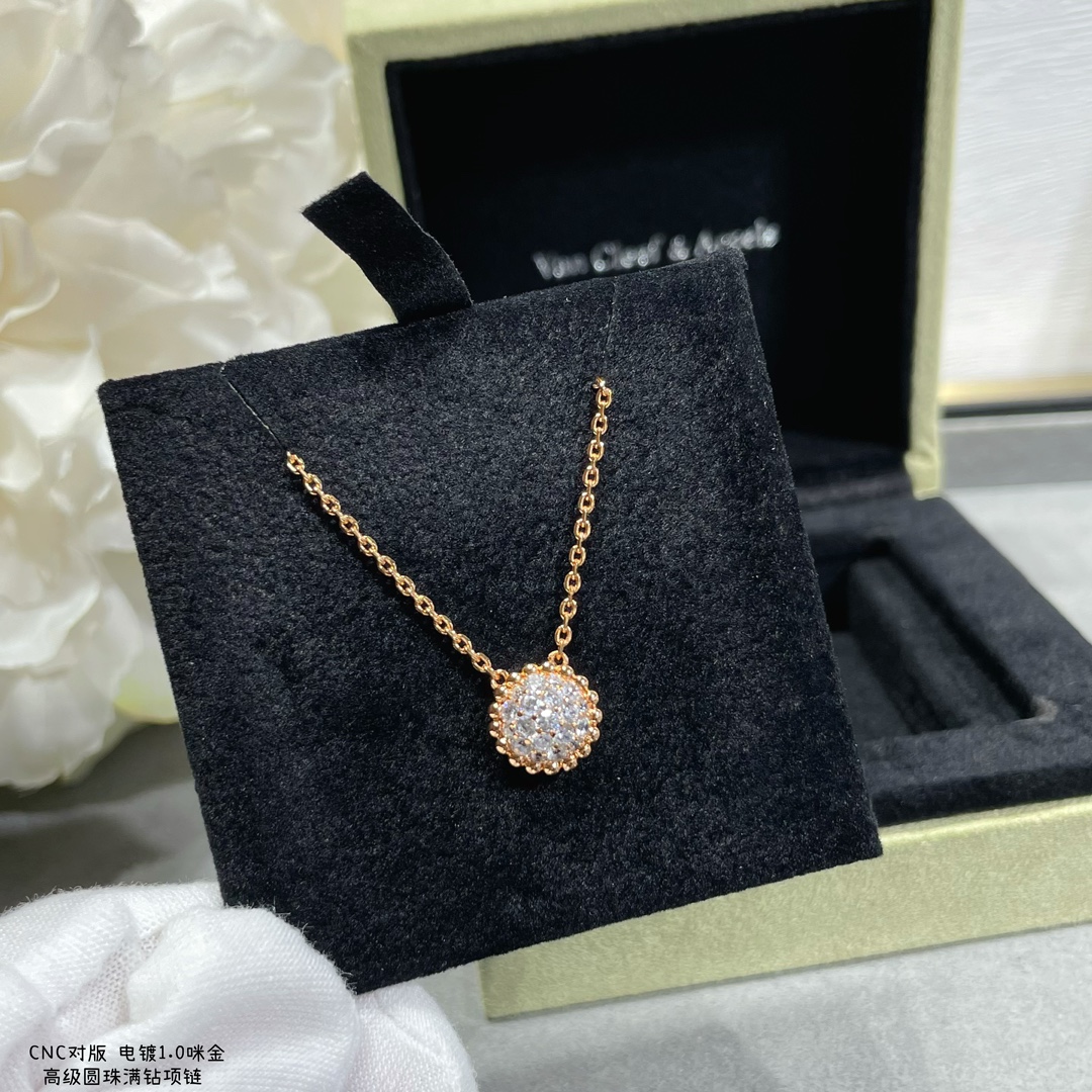 Round Beads Full Diamond Necklace Item No. 46019