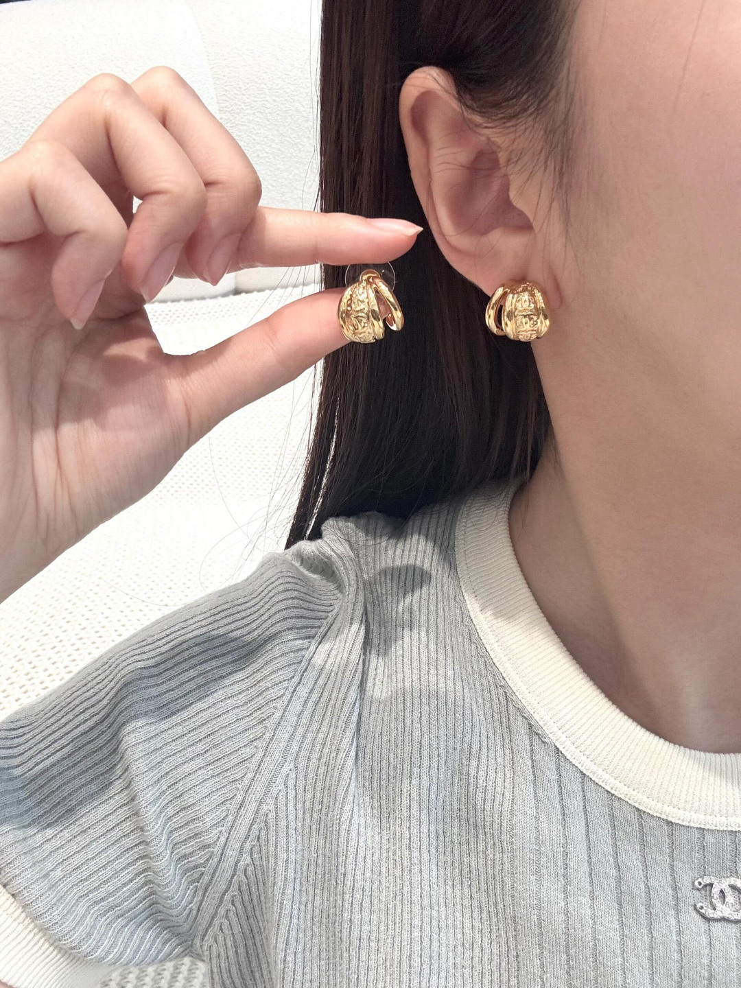 Half-circle double C Earrings Item No.250377