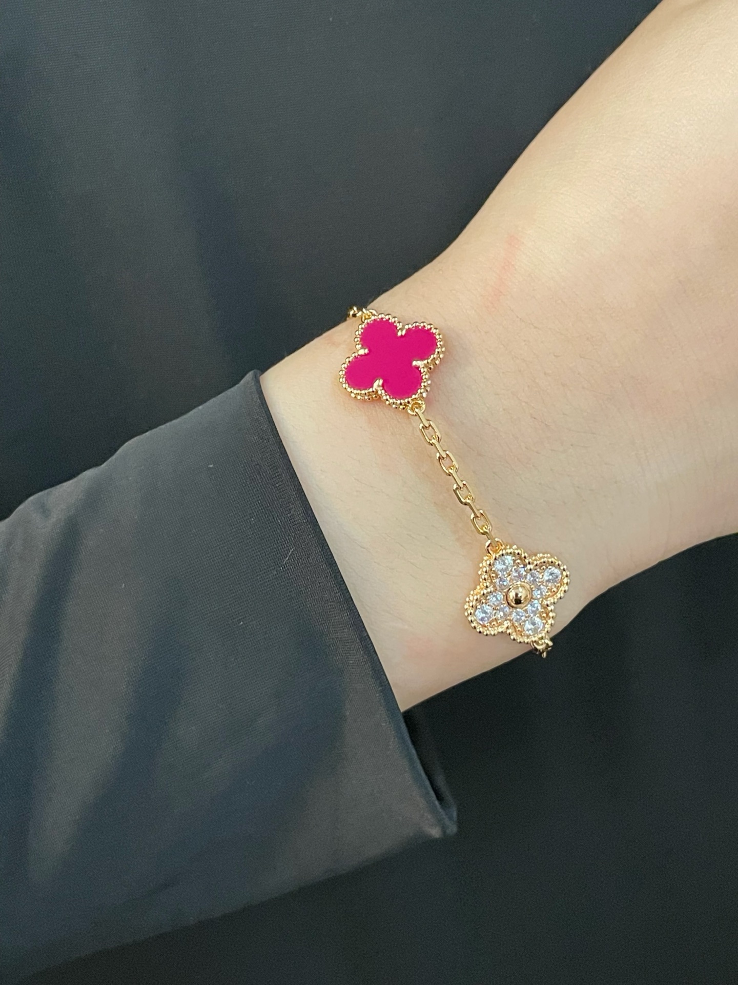 5-Leaf Clover Agate Bracelet Item No.10390