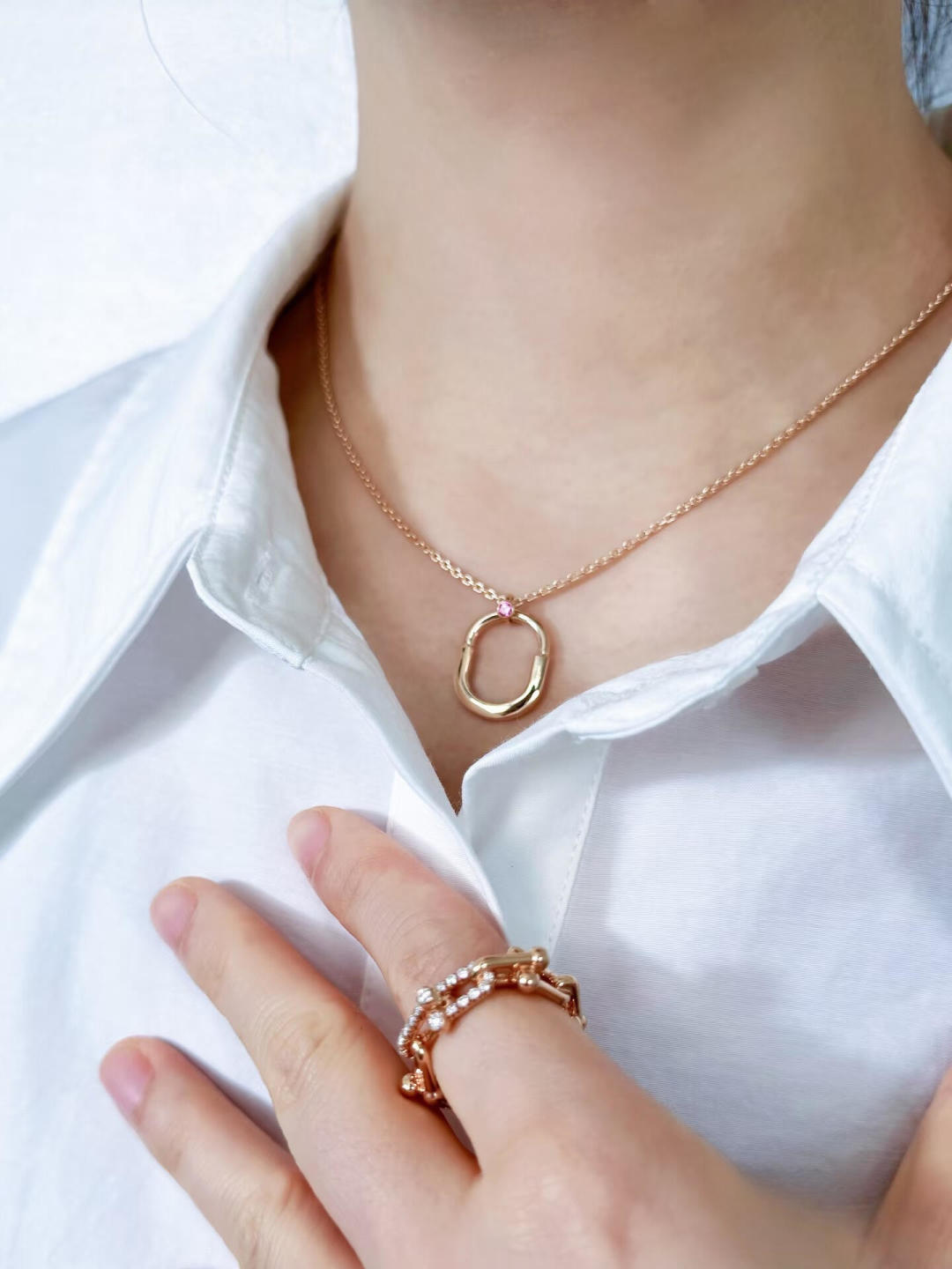 Lock Solitaire Diamond Necklace Item No.250425