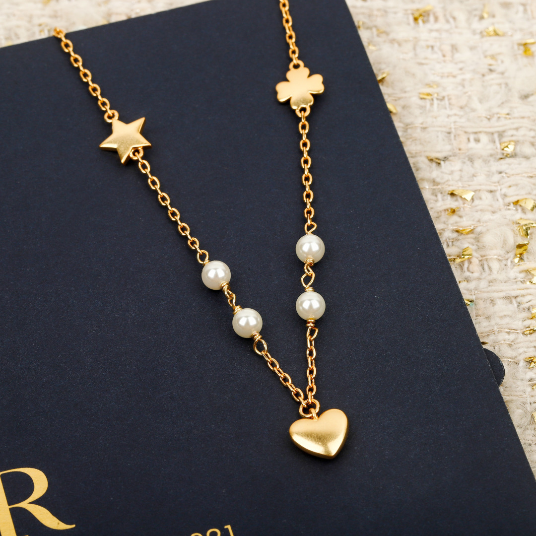 Pearl Heart CD Necklace Item No.250531