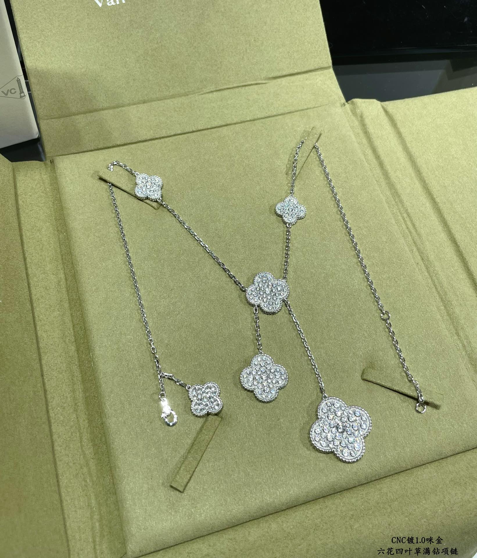 6-Piece Four-Leaf Clover Diamond Necklace Item No.0182