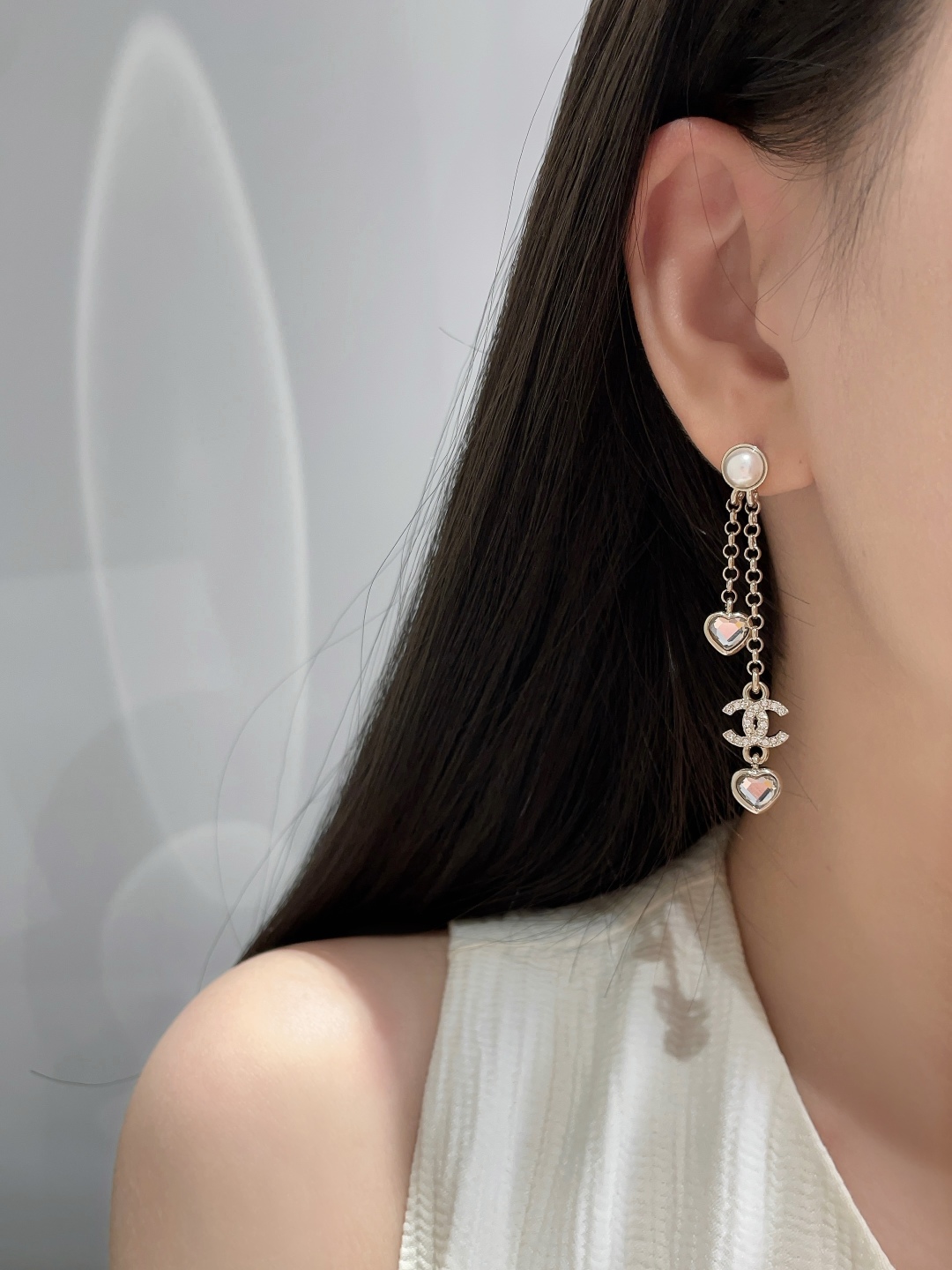 Diamond Double C Tassel Earrings Item No.250424